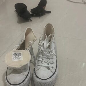 Converse White High-Top Sneakers